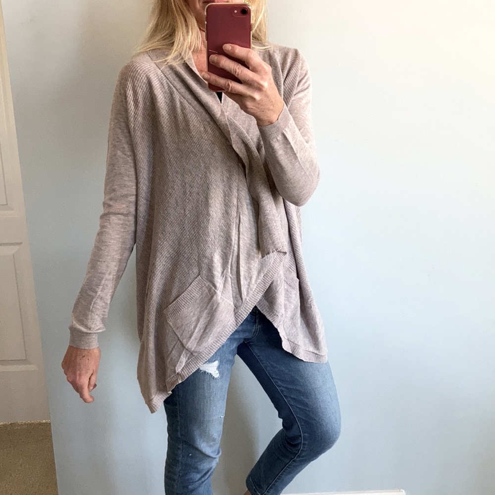 Long Sleeve, Ribbed Knit Open Cardigan - Picture 7 of 10